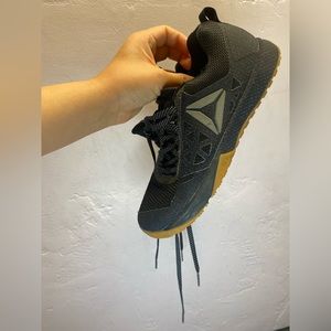 Reebok Nano 6 Crossfit Ropepro Womens Sz 7.5 Black Gum Lace Up Running